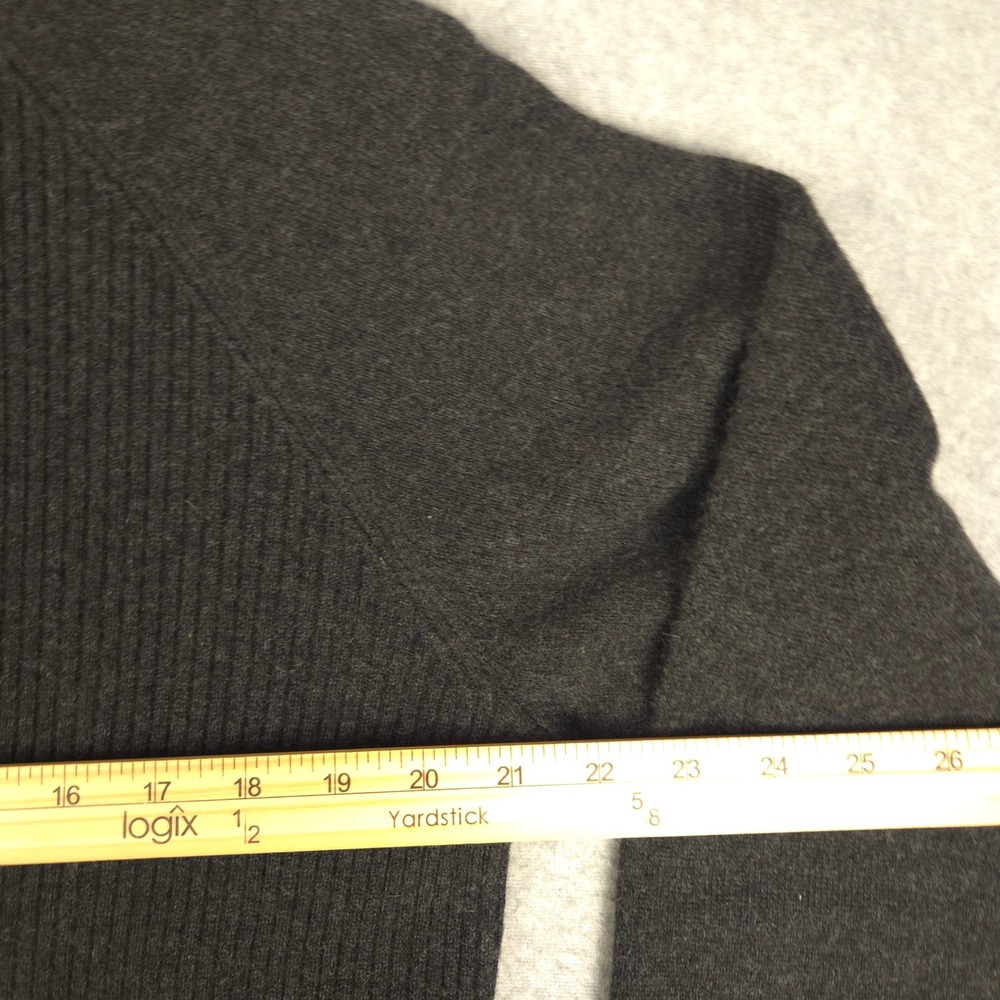 111‎ STATE Men's Charcoal Crew Neck Sweater 100% Cashmere Size L - Picture 5 of 6